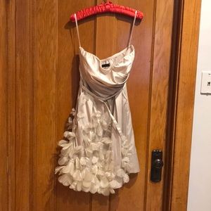 Satin champagne colored dress